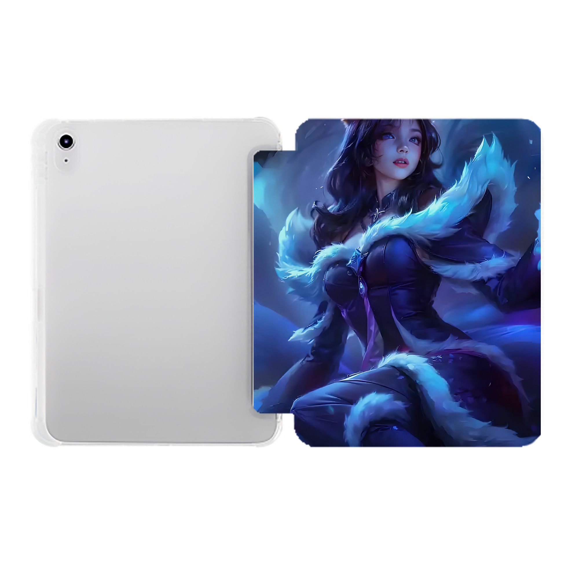 （画像用） リーグ・オブ・レジェンド League of Legends LOL IPad ケース ペン収納付き 三つ折りスタンド PUレザー×シリコン 対応機種9.5/10.5/10.9インチ